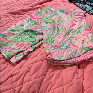 Lilly Pulitzer Pink and Green Leggings Vibrant and Stylish
